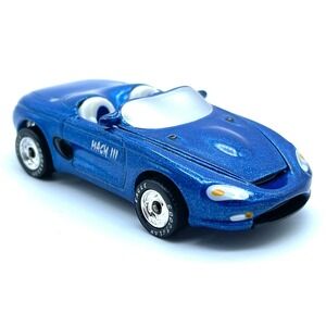 Matchbox 1990's Ford Mustang Mach lll 3 Car Metal Flake Blue Diecast 1/62 Loose